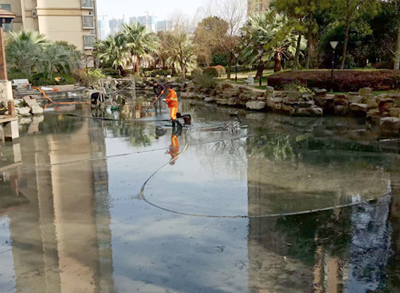 怀柔景观池淤泥清理